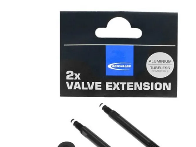 SCHWALBE Tubeless compatible valve extension 65 mm Black