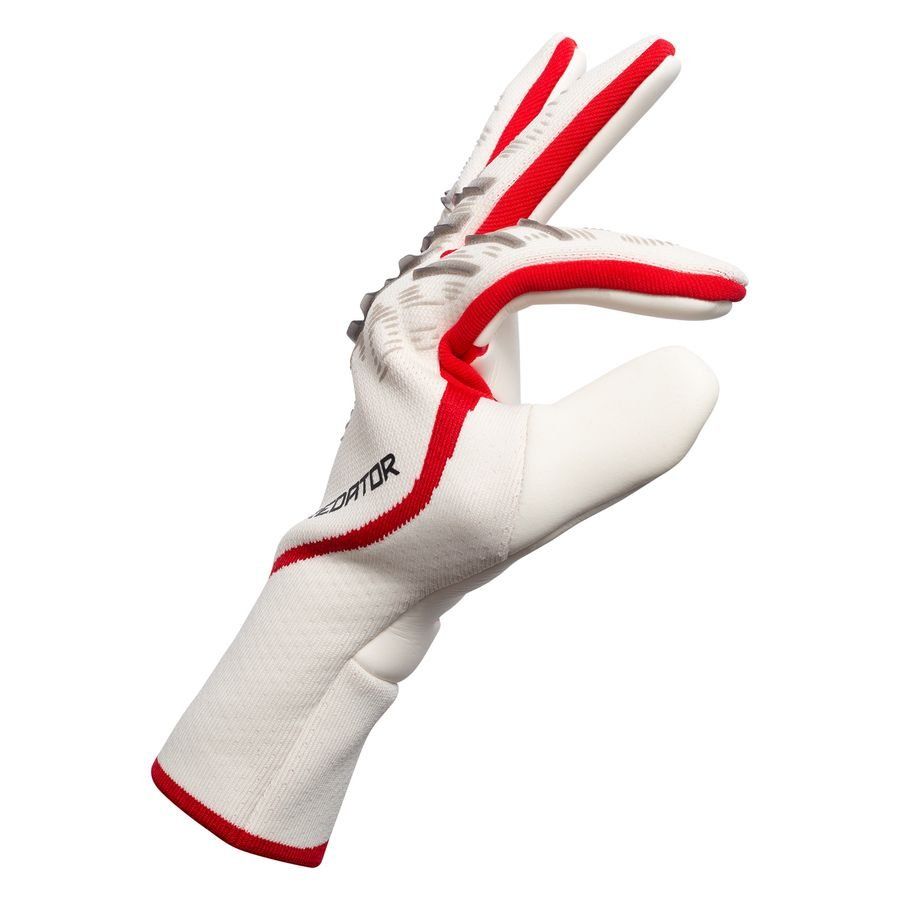 adidas Gants de Gardien Predator Pro Champagne - Blanc/Pure Ruby/Noir