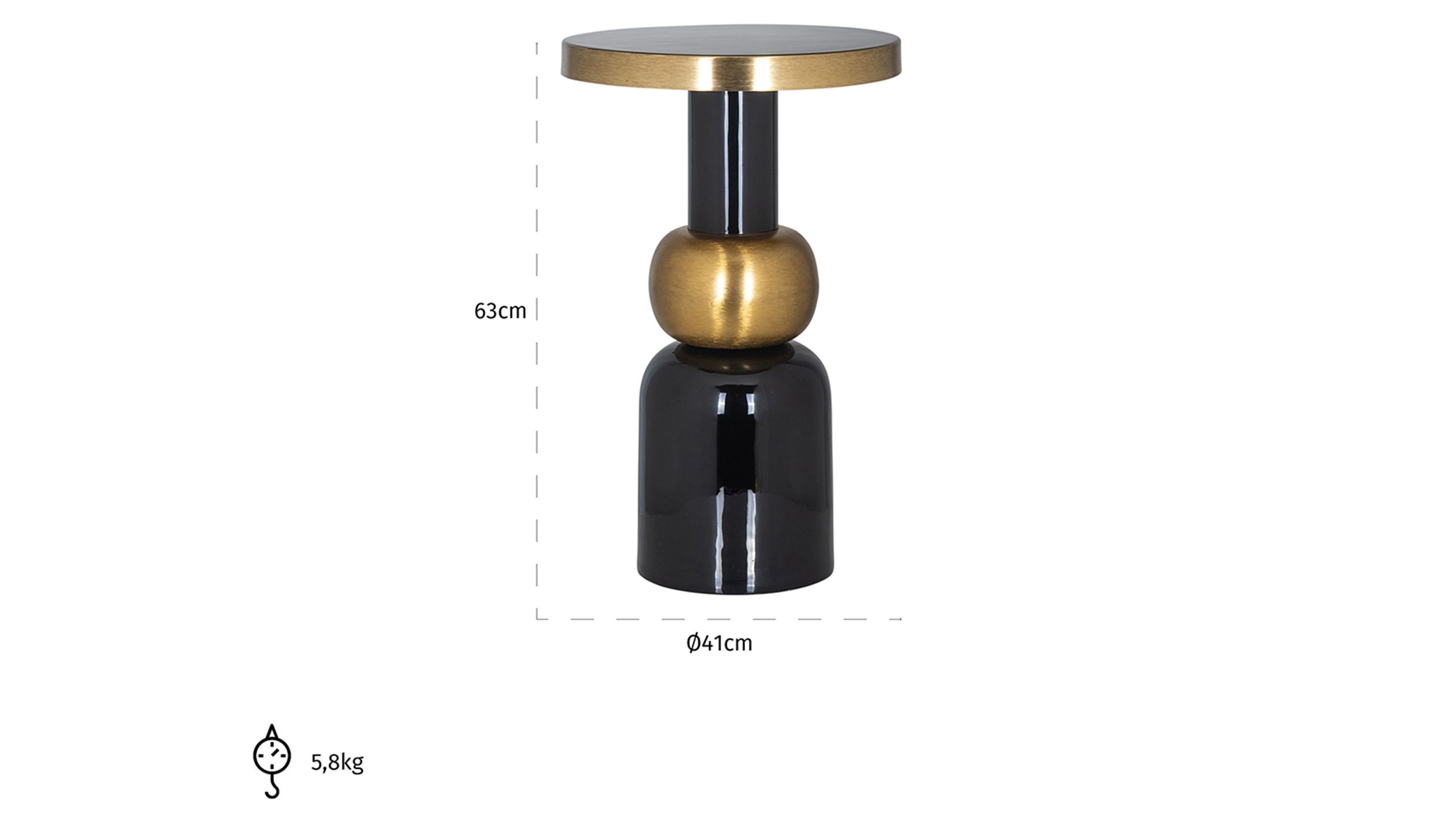 Bijzettafel 211024 Mose ⌀41  x H63 cm