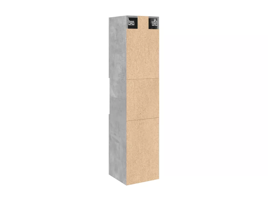 Armoire de salle de bain suspendue gris béton bois d'ingénierie