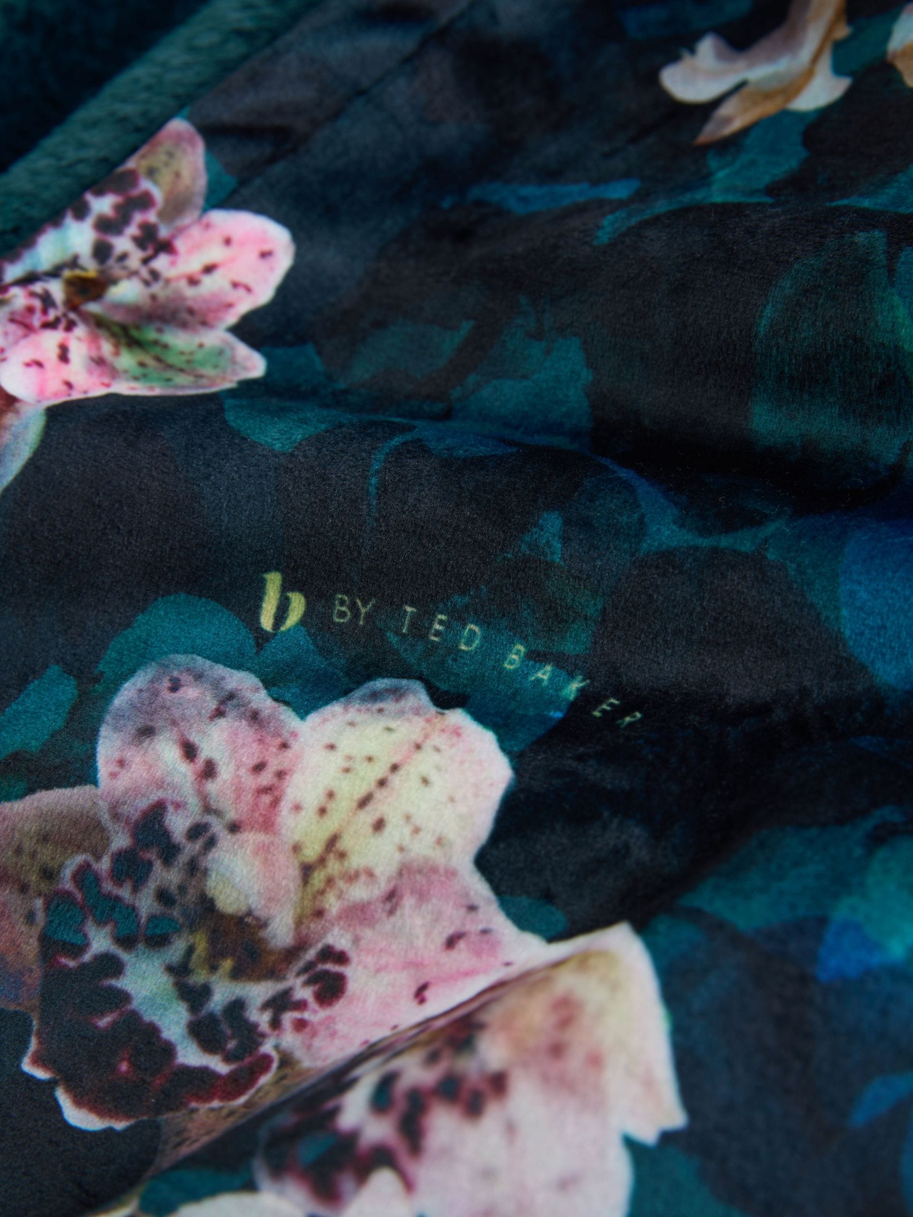 B by Ted Baker Dark Teal Floral Cosy Robe