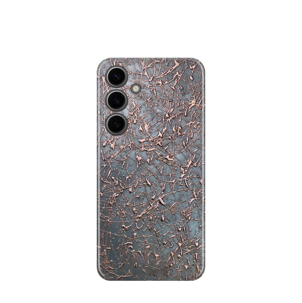 Samsung Galaxy S24 Plus Kunststoff Hülle Kupfernetz - Bronze