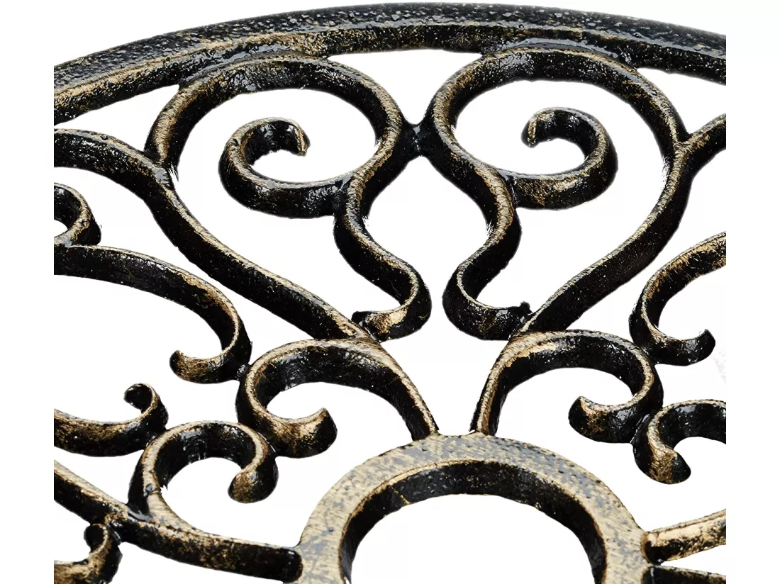 Porte-plantes à roulettes rond 33.5 x 33.5 x 7.5 cm 13_0002225