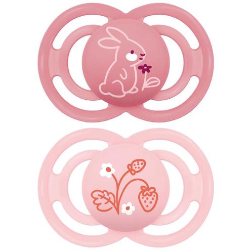 Lot de 2 sucettes Perfect animaux dès 6 mois Planet Love - Coloris aléatoire - MAM