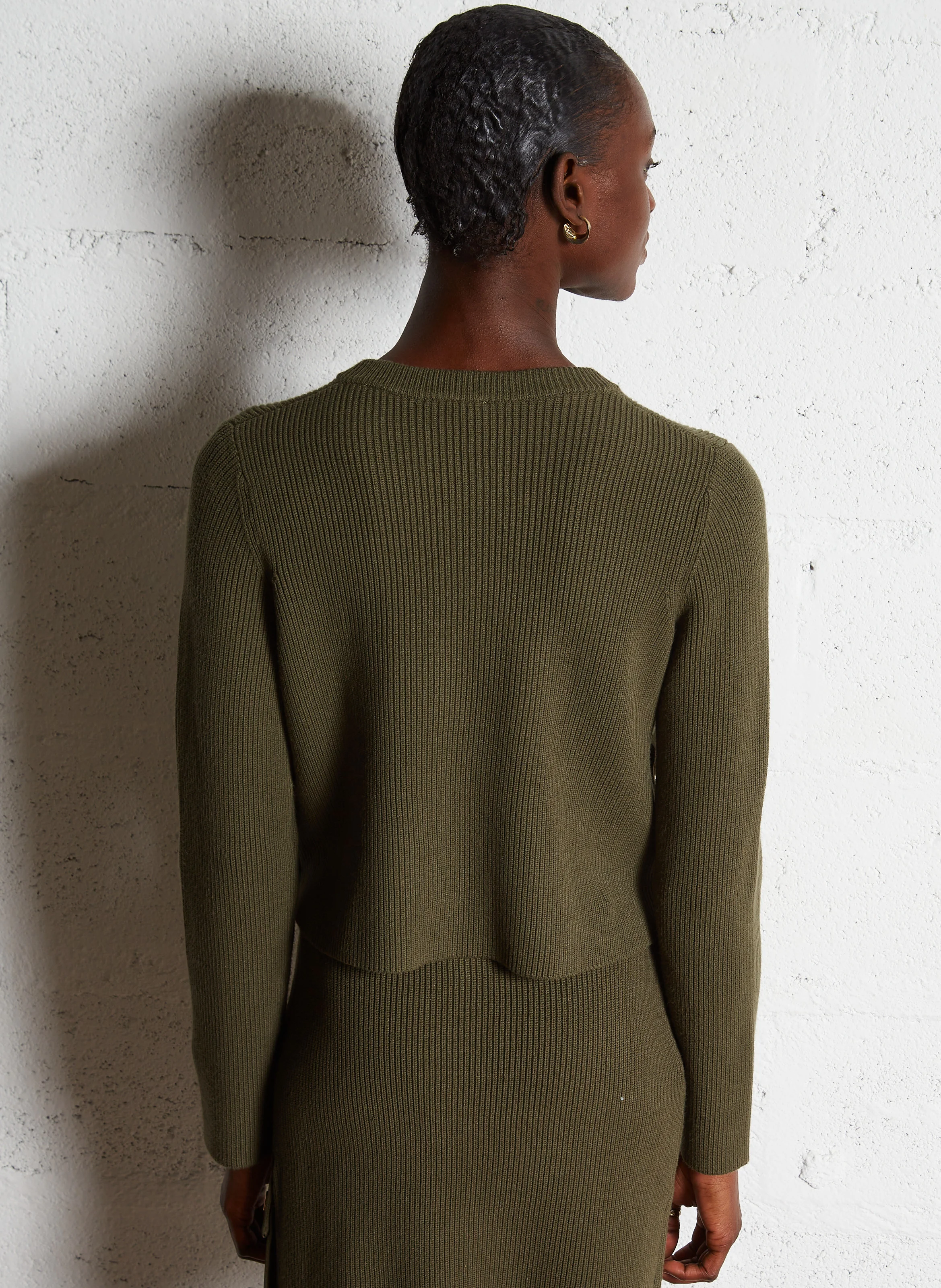 Veste col rond | Vert