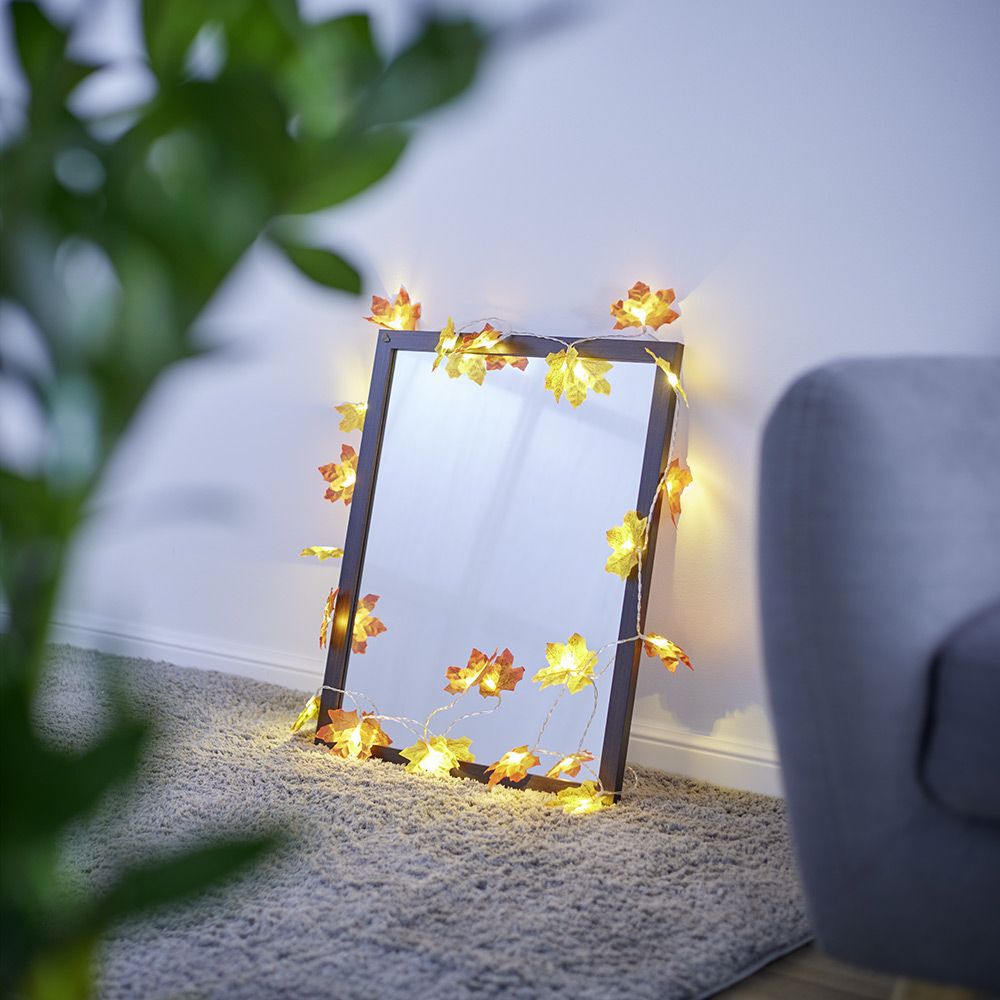 Guirlande lumineuse feuilles d'automne L190cm