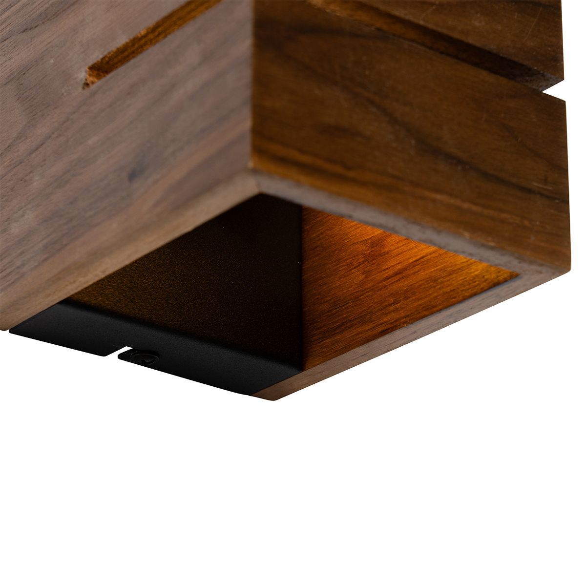 Landelijke wandlamp walnoot hout 9,7 - Transfer Groove