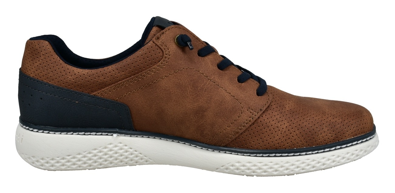 bugatti Slip-On Sneaker  Halbschuh, Freizeitsneaker mit Perforation, elastische Schnürsenkel