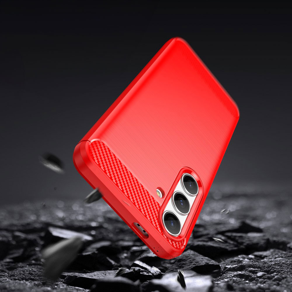 Samsung Galaxy S24 Gummi Case Schutzhülle Carbon Look - Blau