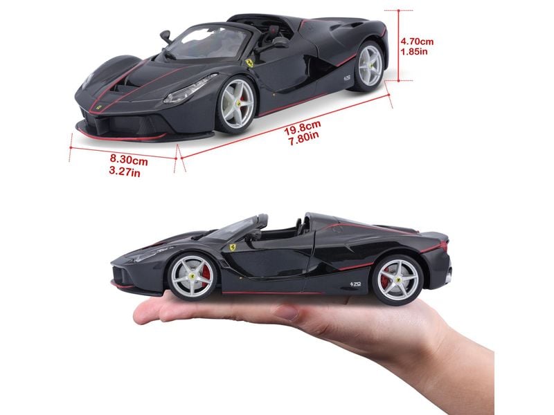 BBurago Ferrari R&P Aperta Schwarz 1:24 Sammlermodell im Massstab 1:24