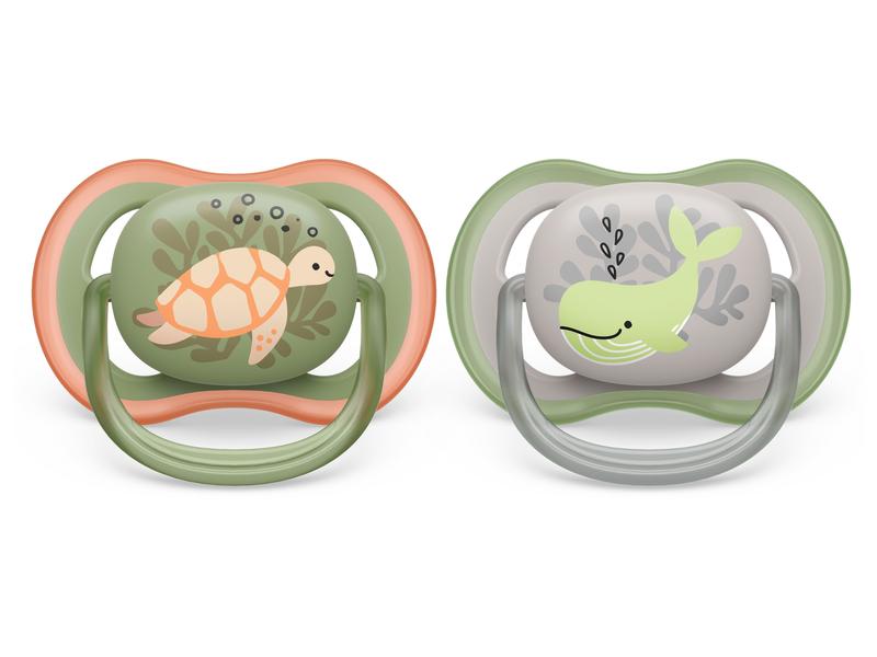 PHILIPS AVENT Nuggi ultra air 6-18 Mt. Schildkröte/Wal Sauger aus 100% lebensmitteltauglichem Silikon