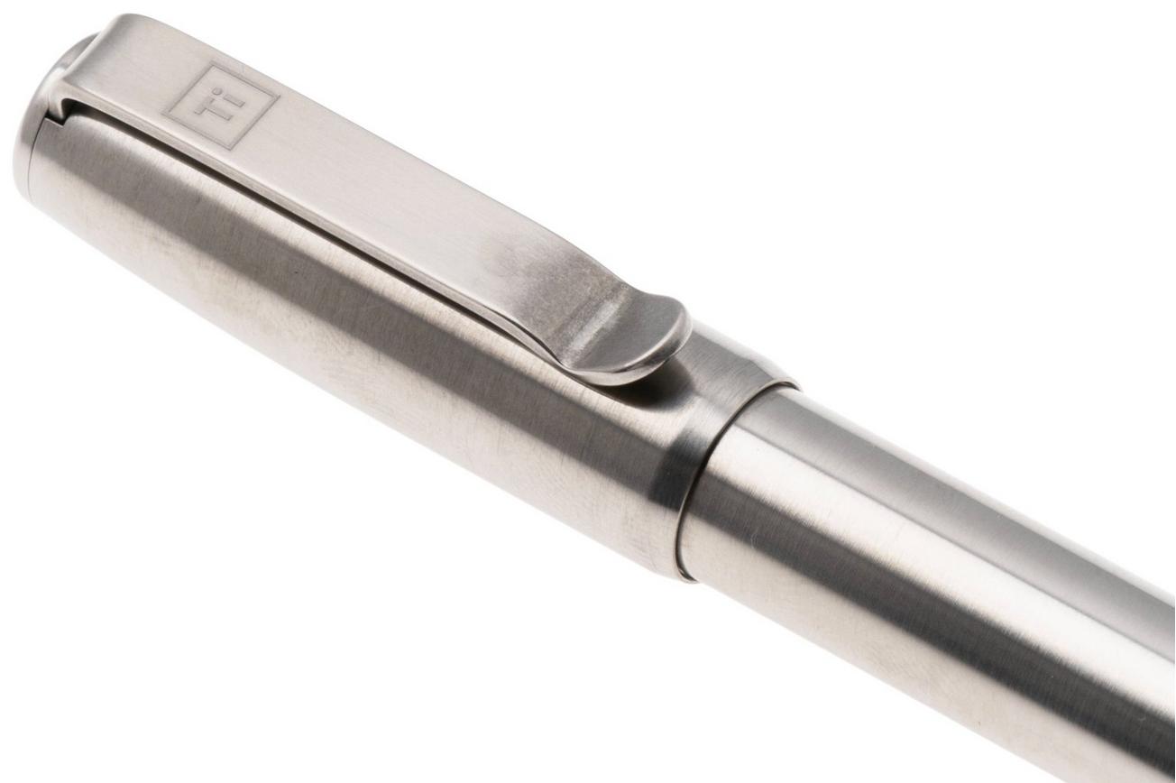 Big Idea Design Base Line Capped Pen BS-CA-RW Raw Titanium, everyday carry pen