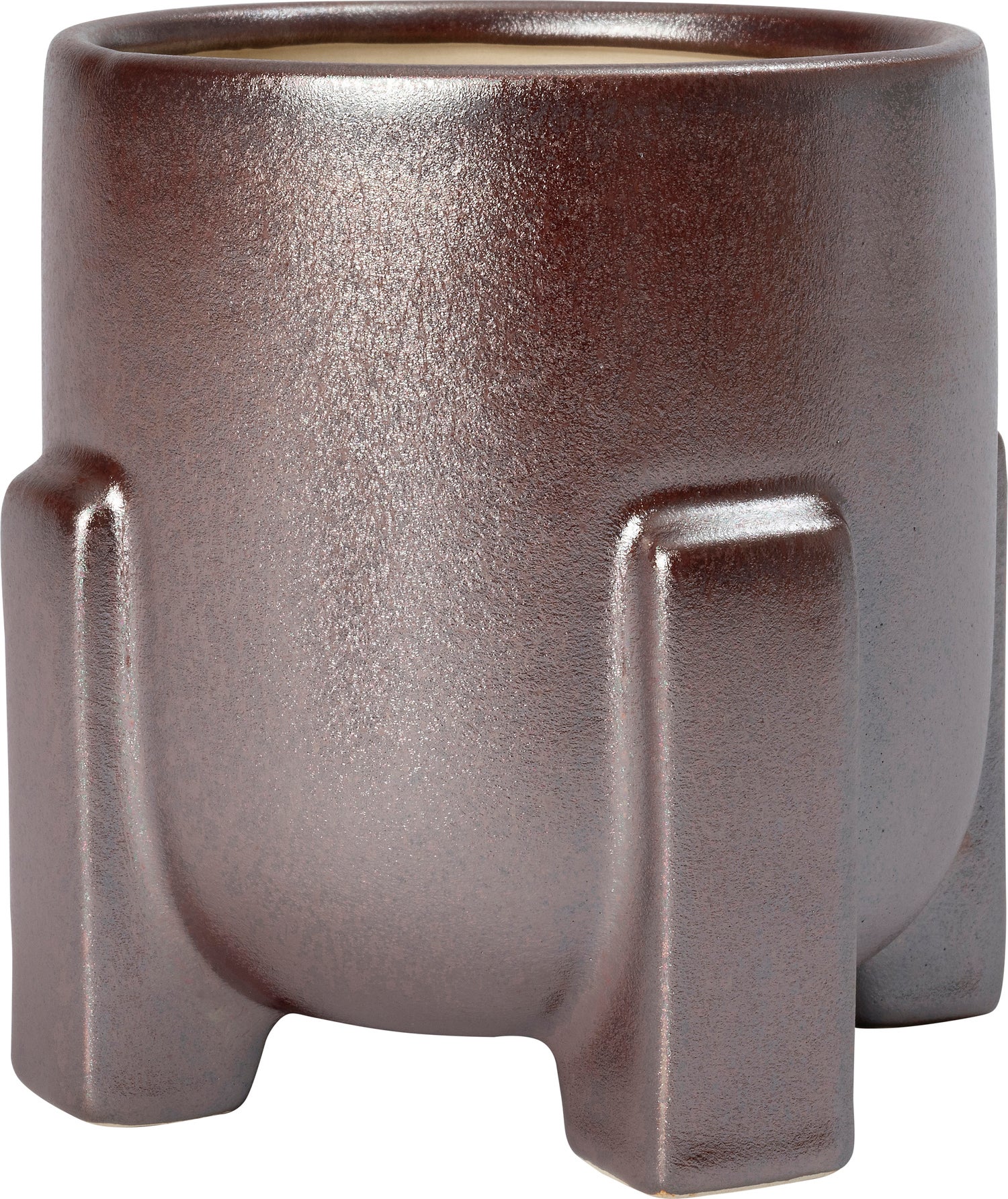 Intratuin bloempot Devon op voet brons D 16,5 H 16 cm