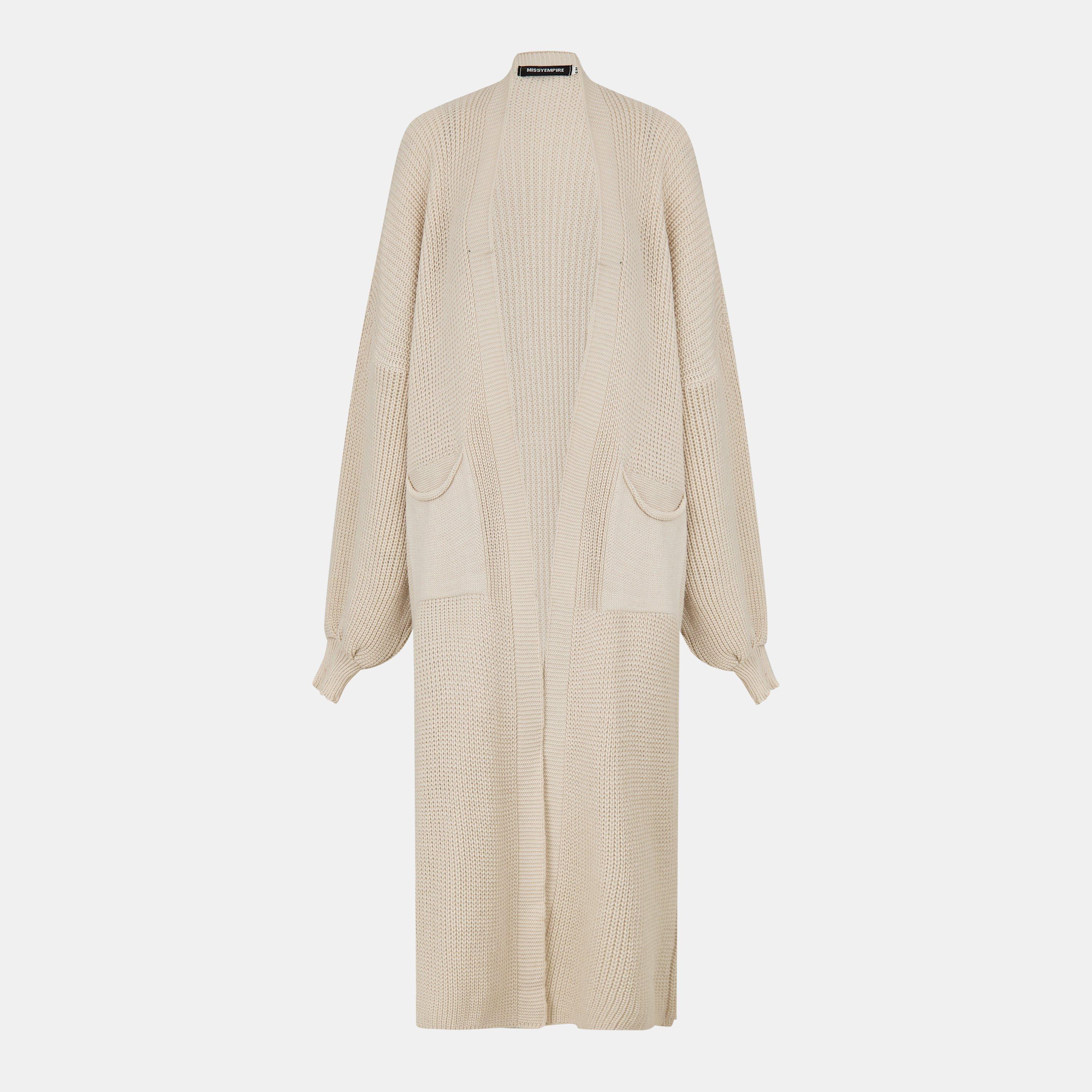 Missy Empire Balloon Sleeve Knitted Cardigan