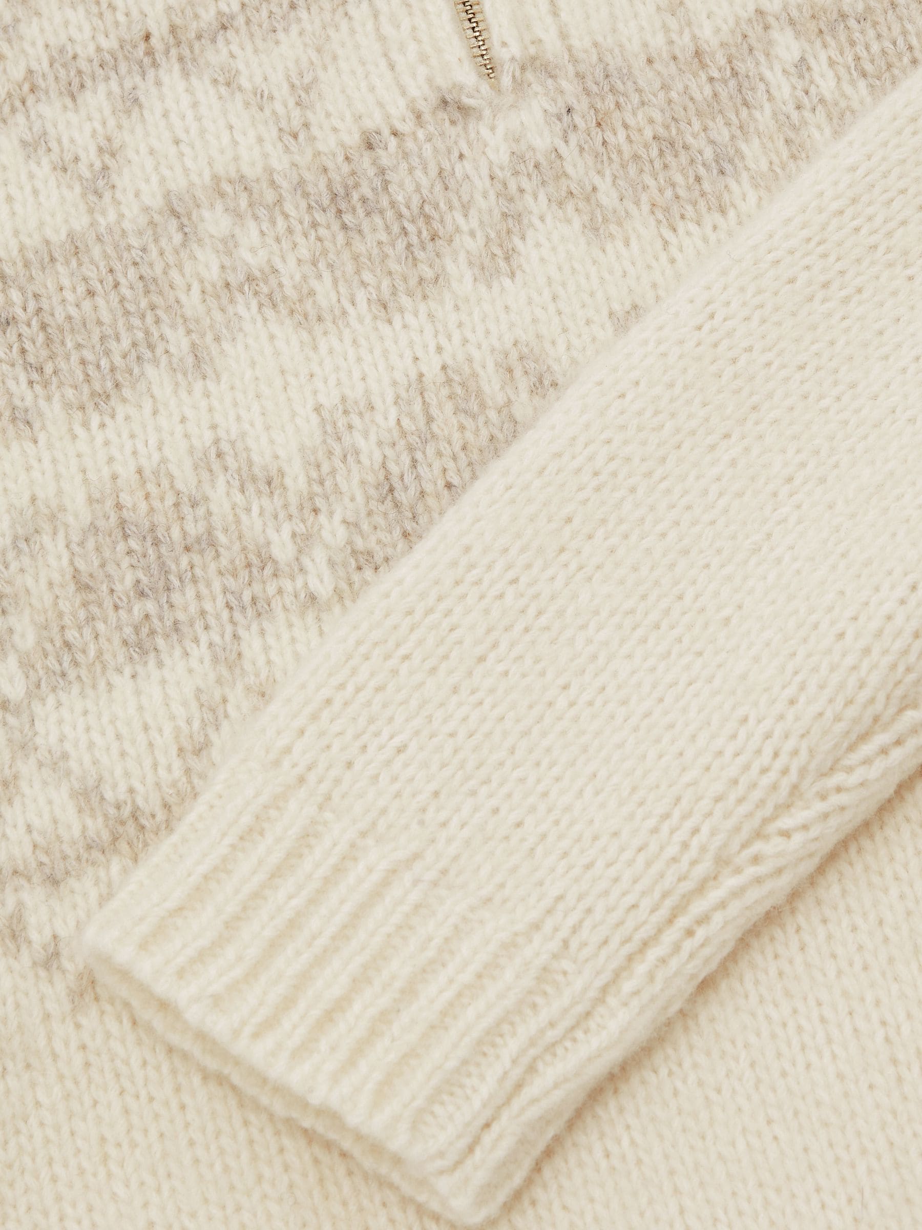 Reiss Claus Wool-Blend Fair Isle Half-Zip Jumper