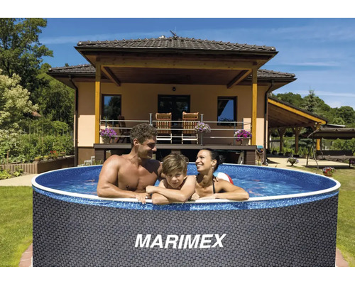 Marimex Orlando bovengronds stalen wandzwembad Ø 366x122 cm zonder accessoires, rotan