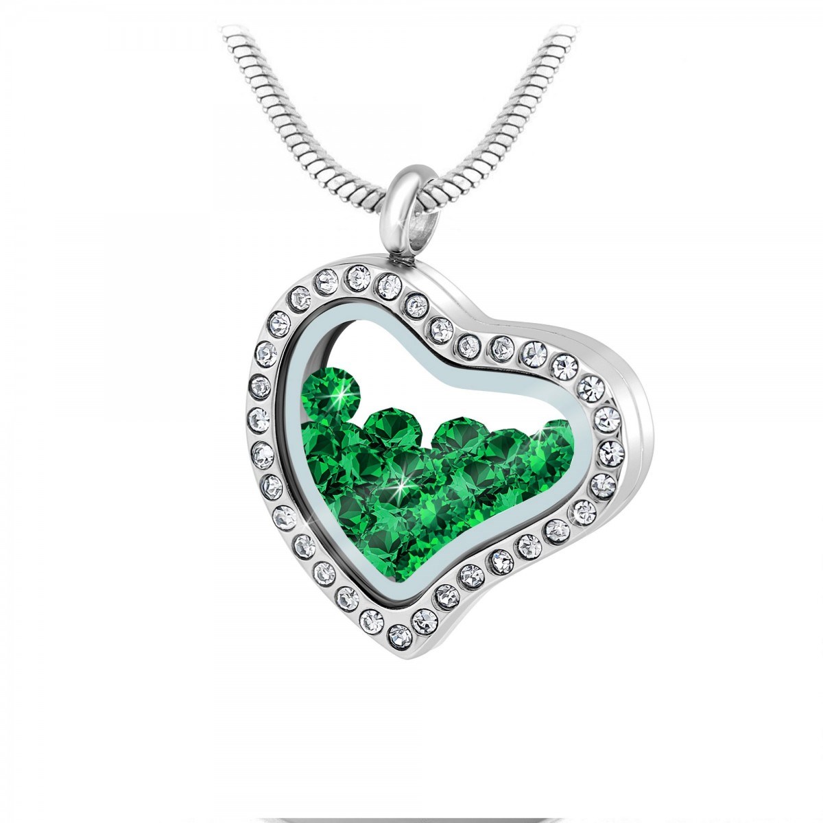 Collier coeur orné de Cristaux scintillants