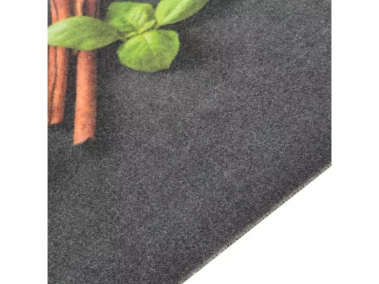 Tapis de cuisine lavable impression d'épices 60x300 cm velours