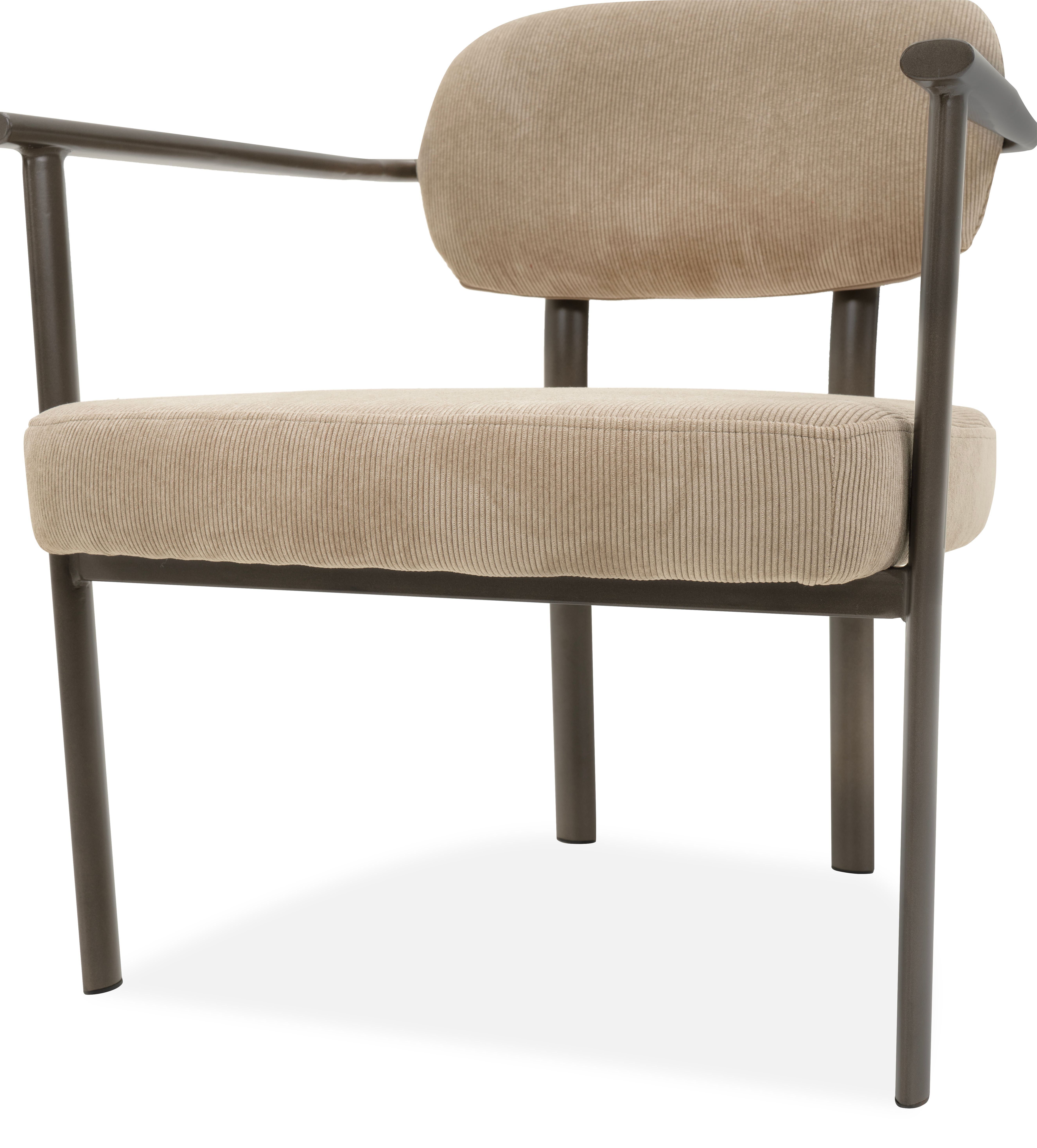 Fauteuil Wave Beige - Anodic Brown Indra B65 x D67 x H75 cm