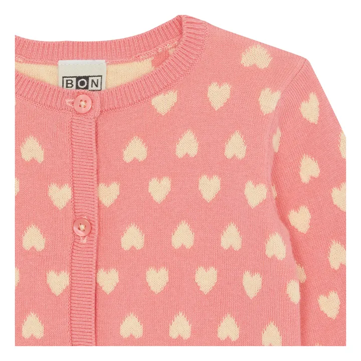 Bonton Cardigan Lilet en Maille Cœur | Rose