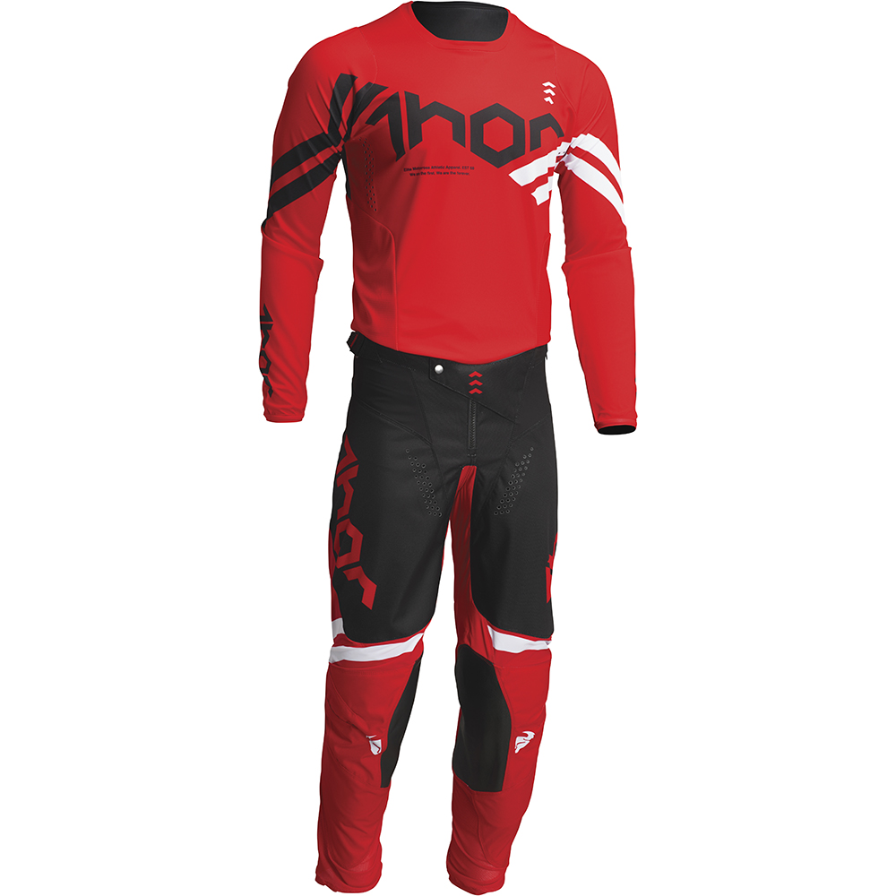Thor Motocross - Pantalon Pulse Cube Noir / Rouge / Blanc