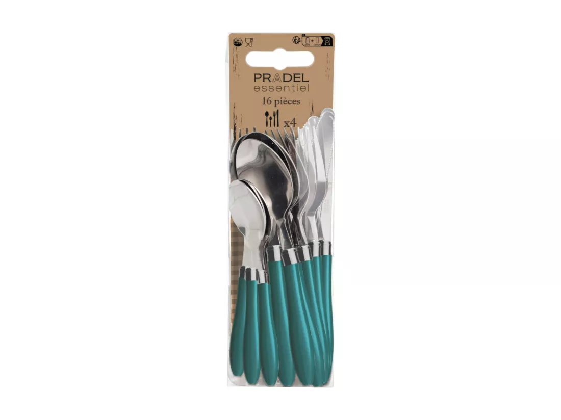 Réglisse Bleu Turquoise - Ménagère 16 pièces