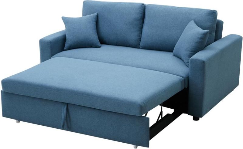 INIZOR - Driezits Bedbank - Turquoise - Stof