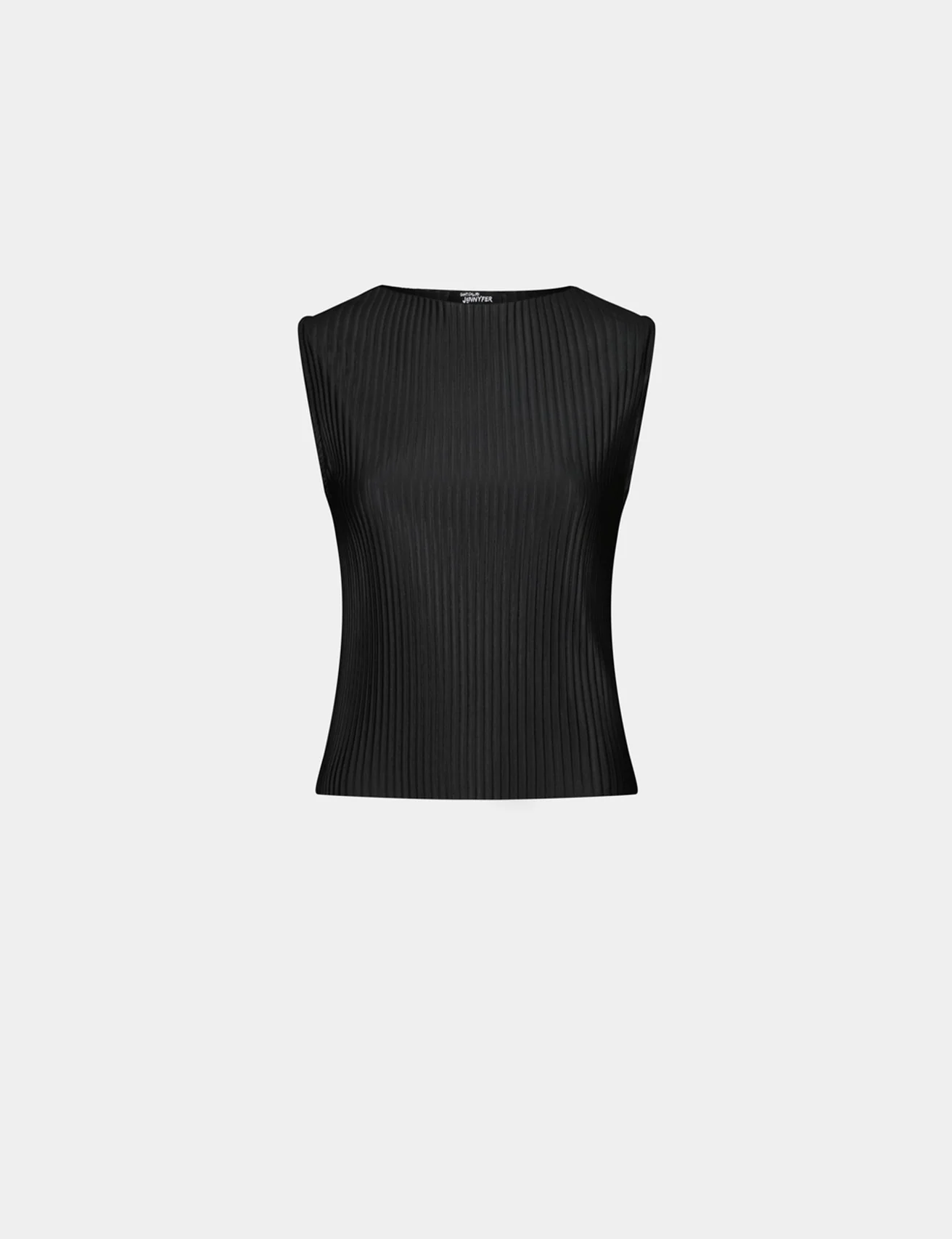Top satin plissé noir