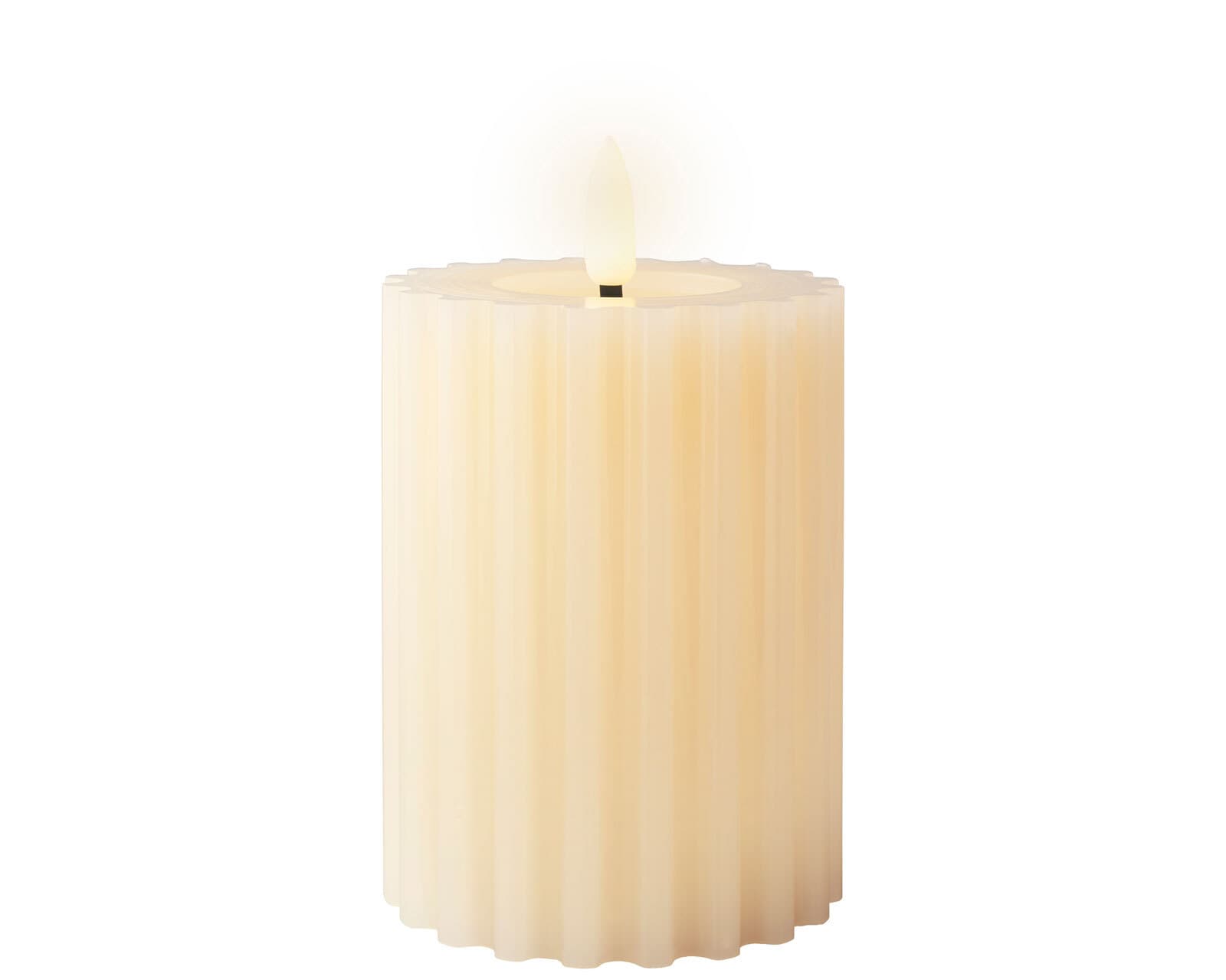 LED Kerze Wachs ca. 12 cm creme