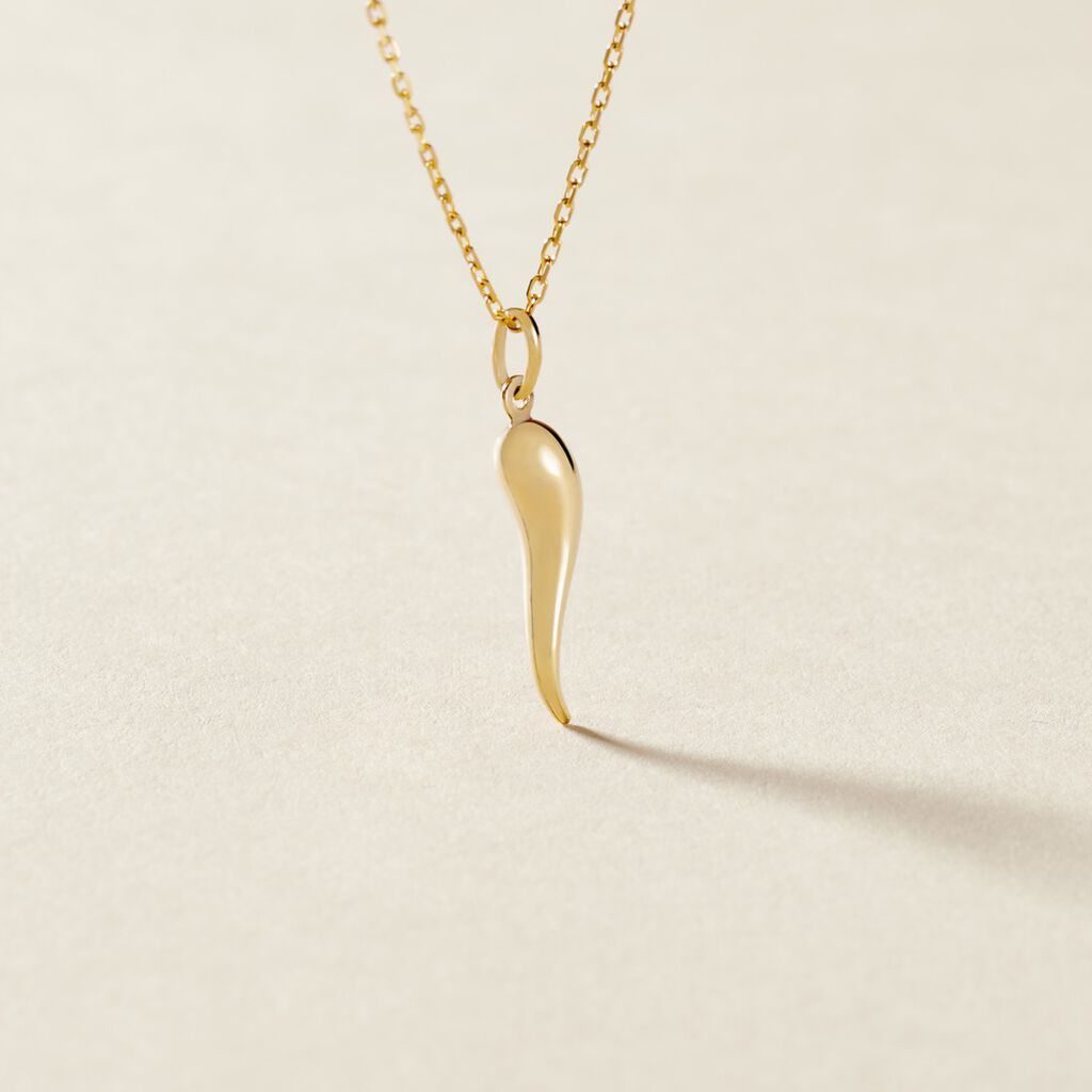 Pendentif Felicette Corne Abondance Or Jaune