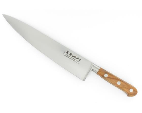 Cuisine 23 cm- Acier Carbone - Manche Olivier Couteaux de cuisine professionnel
