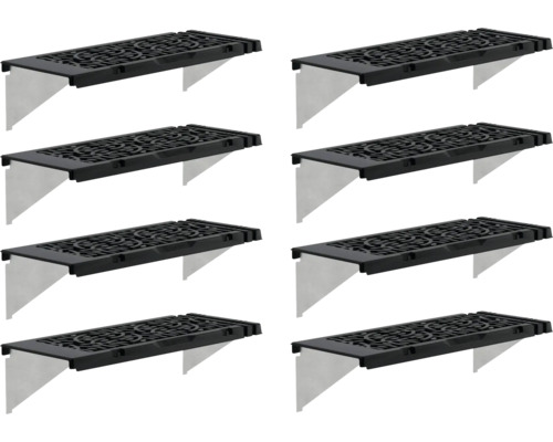 Plankenset Leaves Design - 8-pack 65 x 26 cm grijs