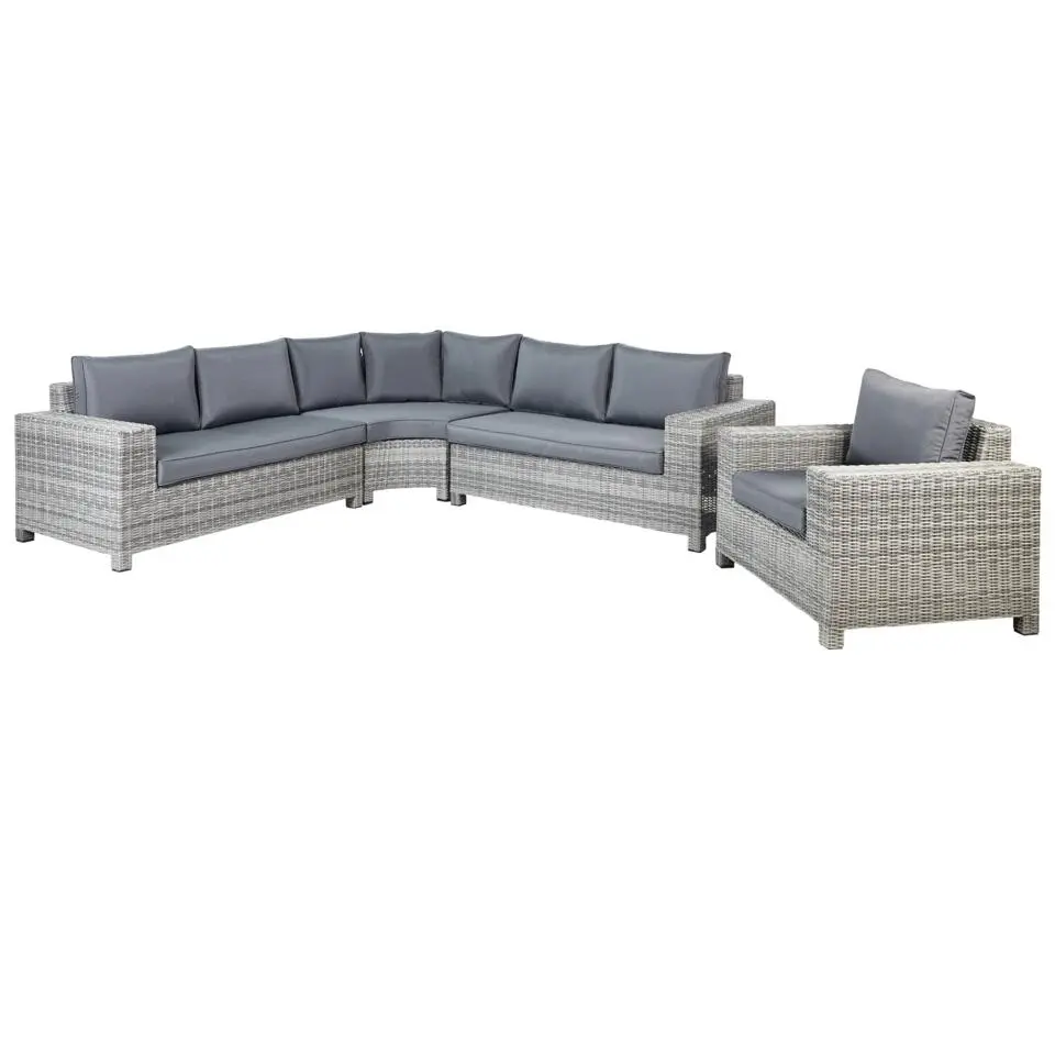 TEGLIO - Loungeset 9-zits - Grijs - Kunstrotan
