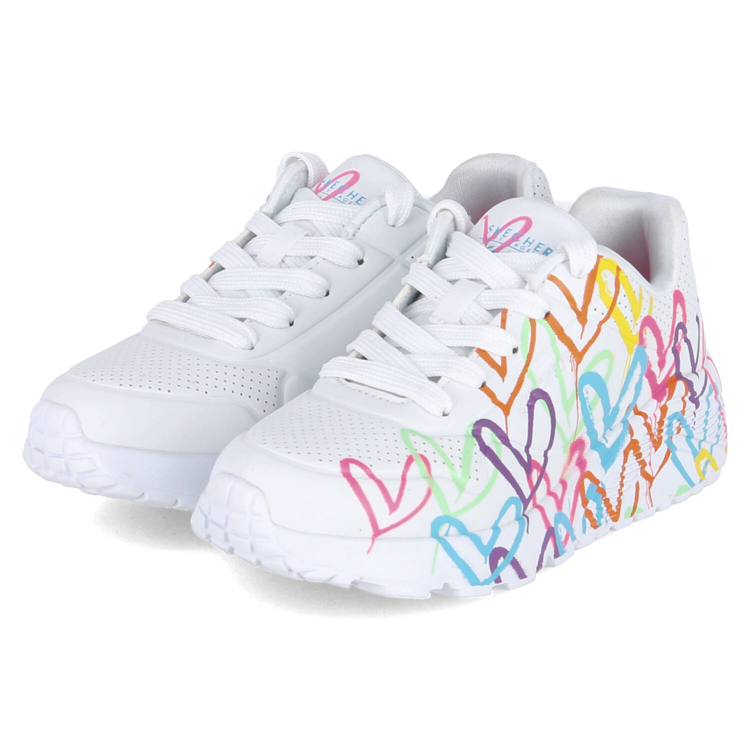 Skechers Low Sneaker SPREAD THE LOVE - white/multi/neon