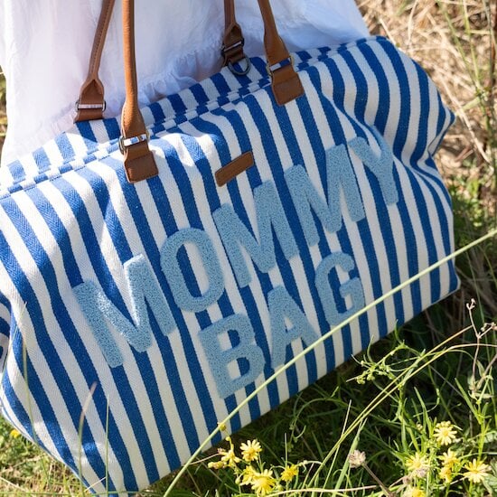 Sac à langer Mommy Bag   Rayures Bleu        de               Childhome
