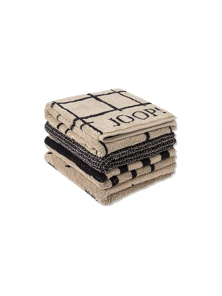 JOOP Waschhandschuh SELECT LAYER 16x22cm Ebony grau