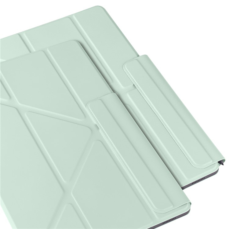 Samsung Galaxy Tab S10 Lite / S10 FE / Tab S9 FE / Tab S9 Smart Cover Leder Tasche Schutzhülle Magnetcover Origami Flip Case - Hellgrün