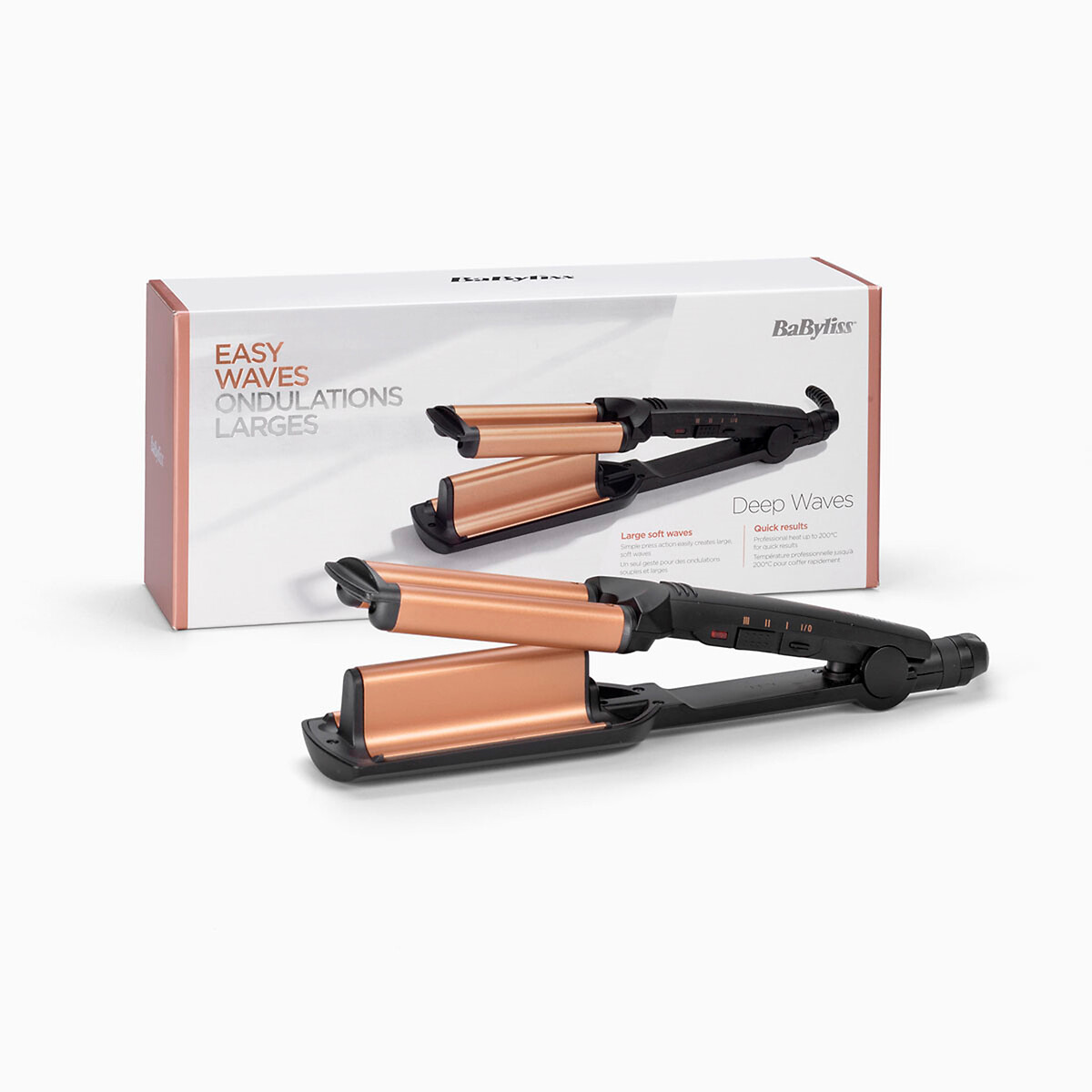 BABYLISS<br>Modelador de Cachos Ondas Profundas