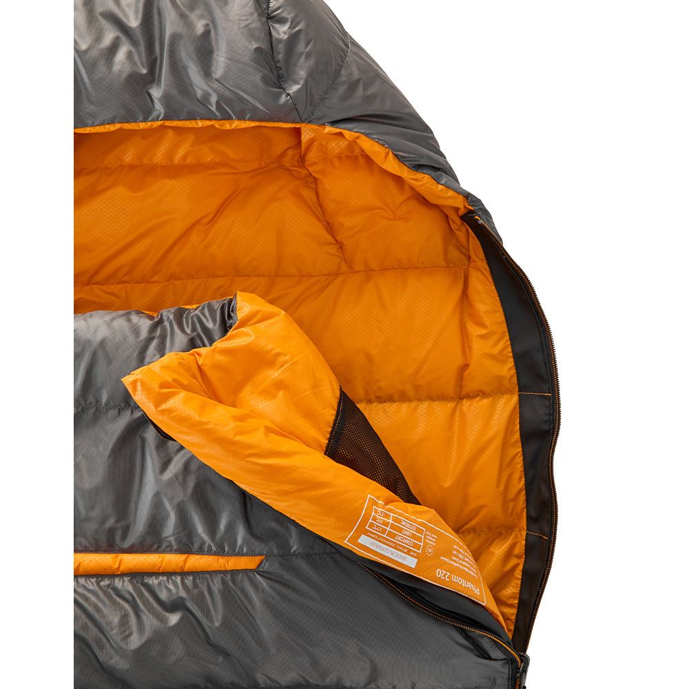Nordisk PHANTOM 220 - Sac de couchage 235cm smoked pearl/orange