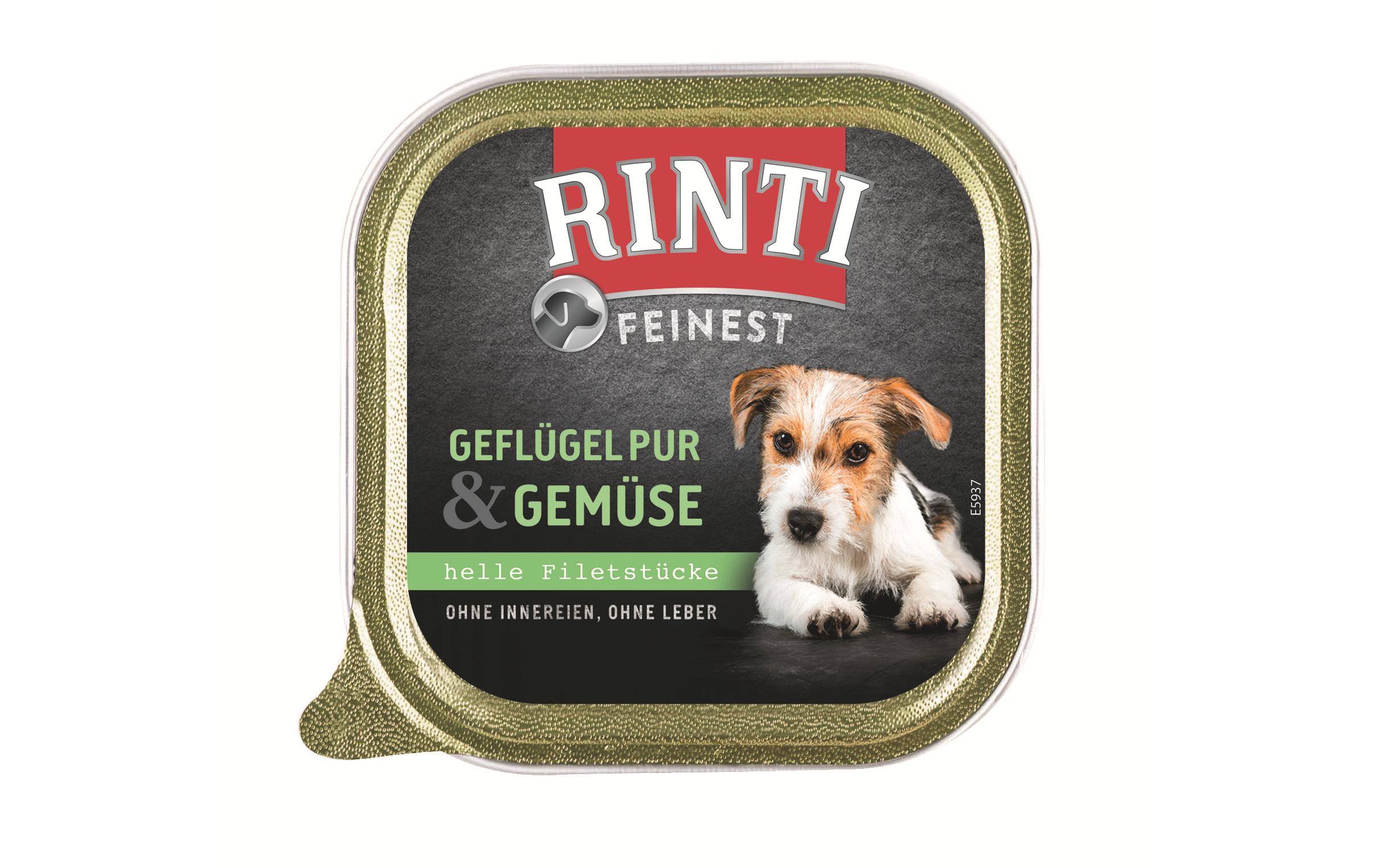 Nassfutter Feinest Geflügel Pur & Gemüse, 11 x 150 gAlleinfutter für ausgewachsene Hunde