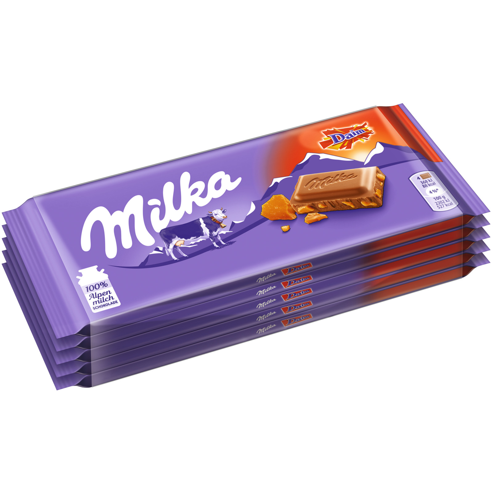 Milka & Daim Tafelschokolade 5 x 100 g