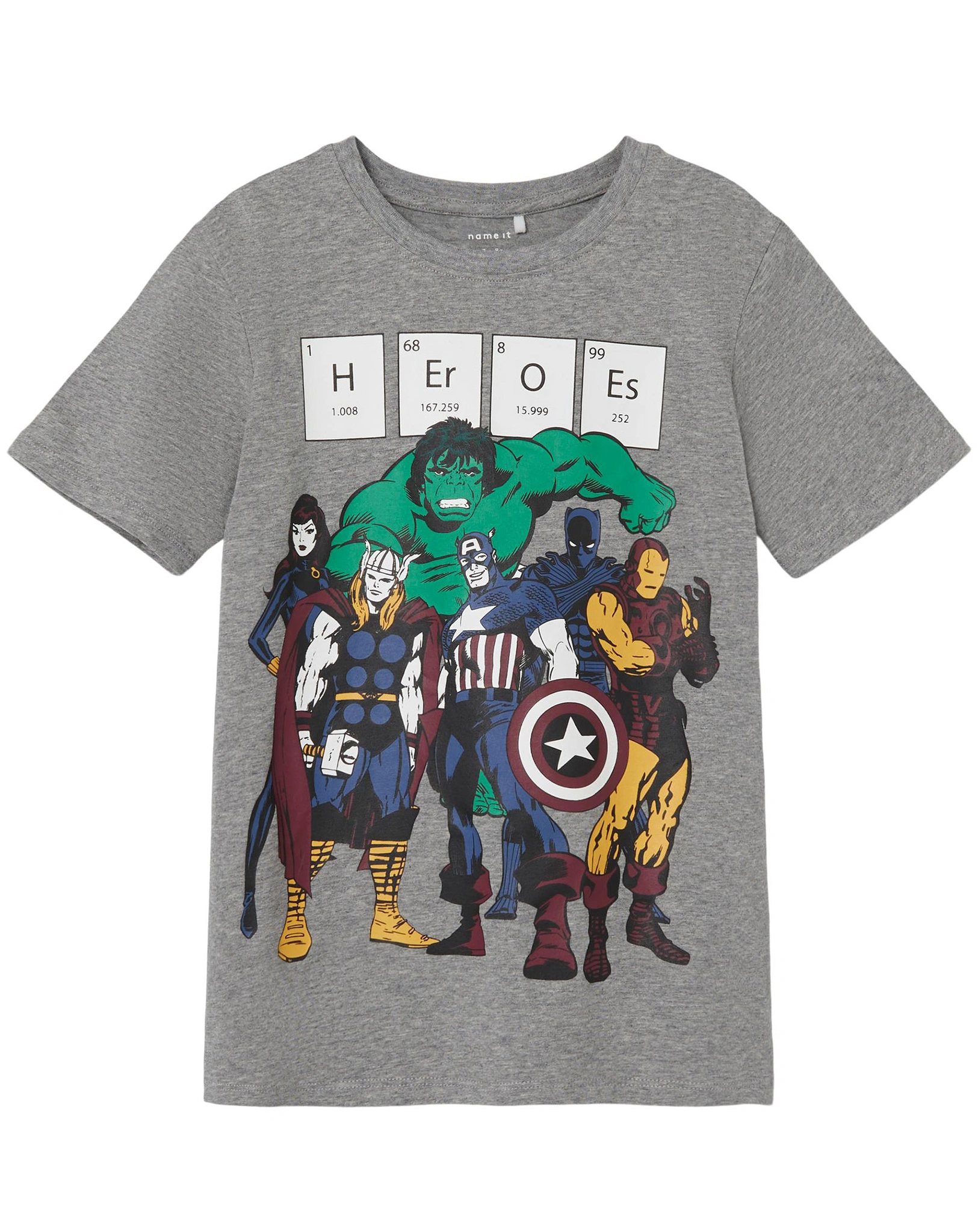 T-Shirt NKMNIKLAS MARVEL HEROES in grey melange