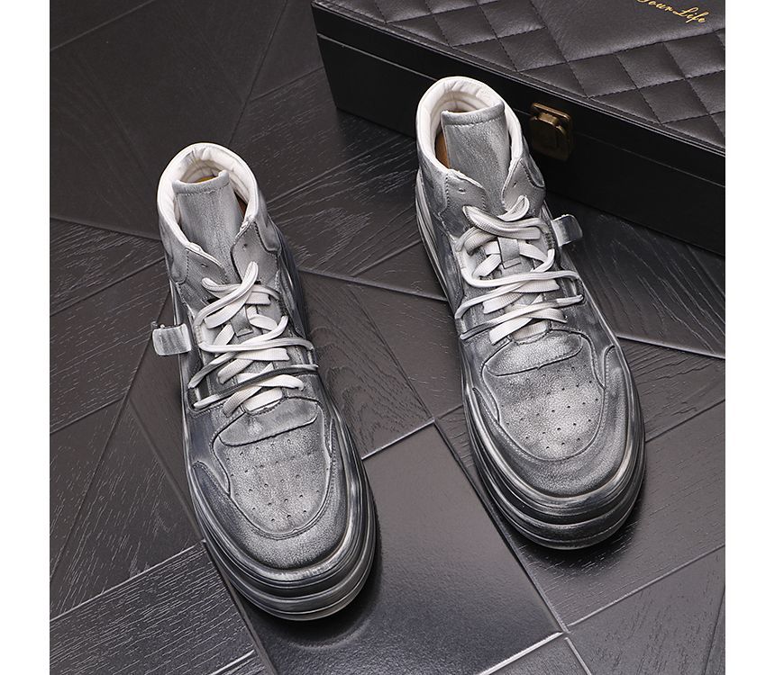 Mr Ozera - Platform veterschoenen met hoge top
