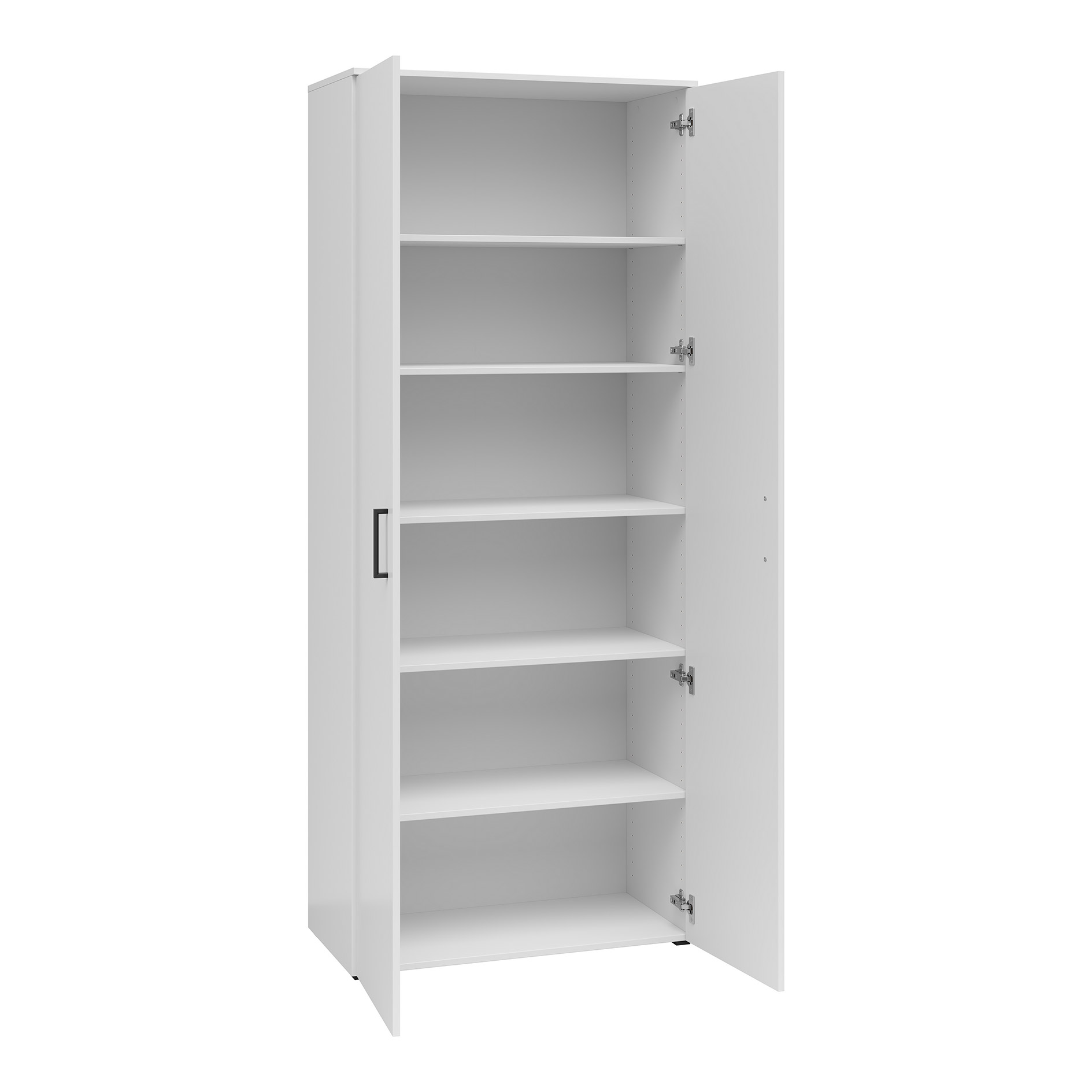 Drehtürenschrank - weiß - Breite 80 cm