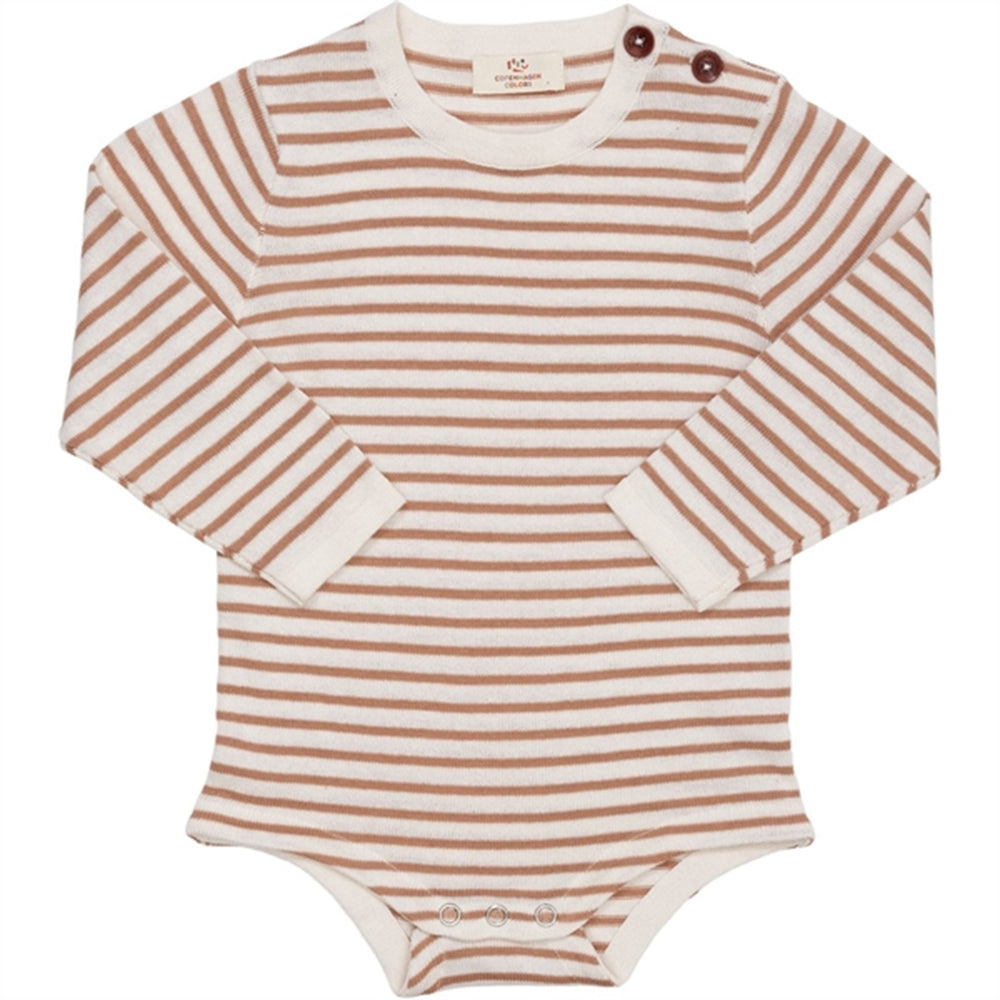 Køb Copenhagen Colors Cream/Natural Comb. Strik Body m. Striber