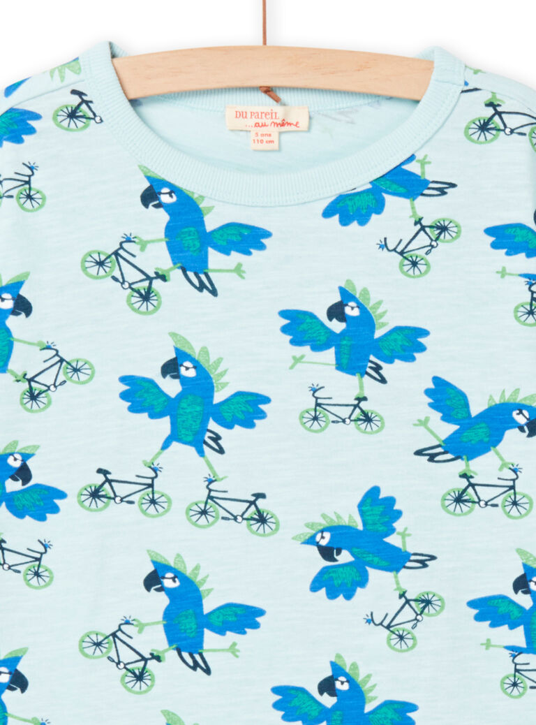 Tee Shirt Manches Courtes Bleu