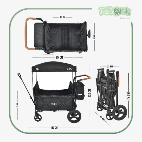 FableKids Bollerwagen LEO X4 Plus