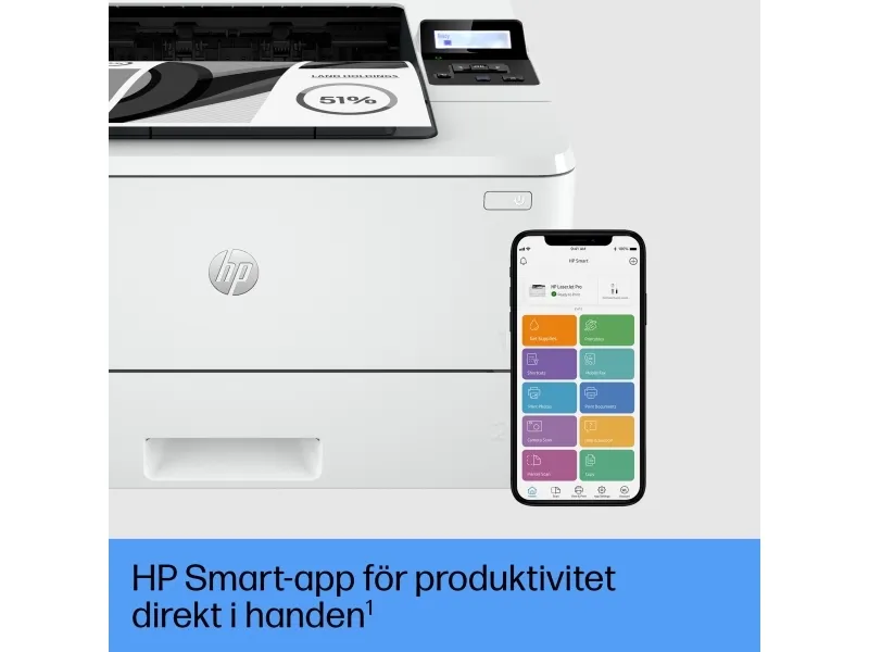 HP LaserJet Pro 4002dn - Printer - S/H - Duplex - laser - A4/Legal - 4800 x 600 dpi - op til 40 spm - kapacitet: 350 ark - USB 2.0, Gigabit LAN