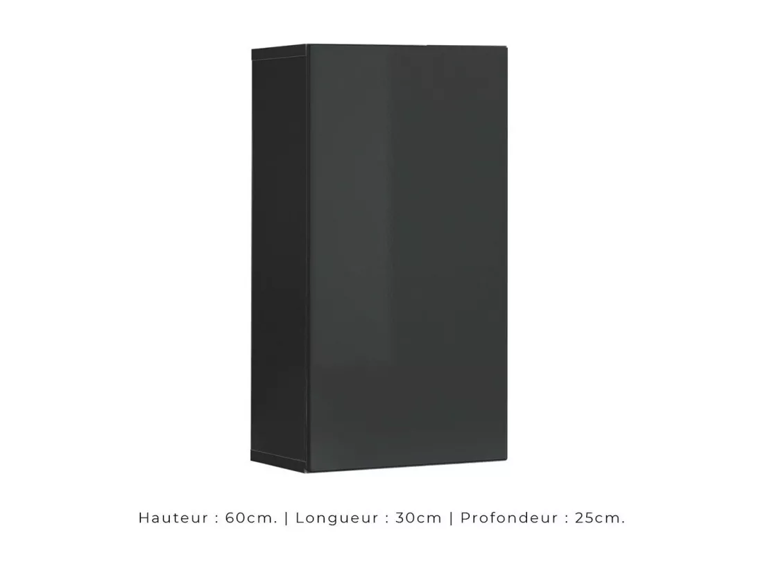Ensemble meubles de salon SWITCH XXV – LED – Gris et Chêne – Design suspendu