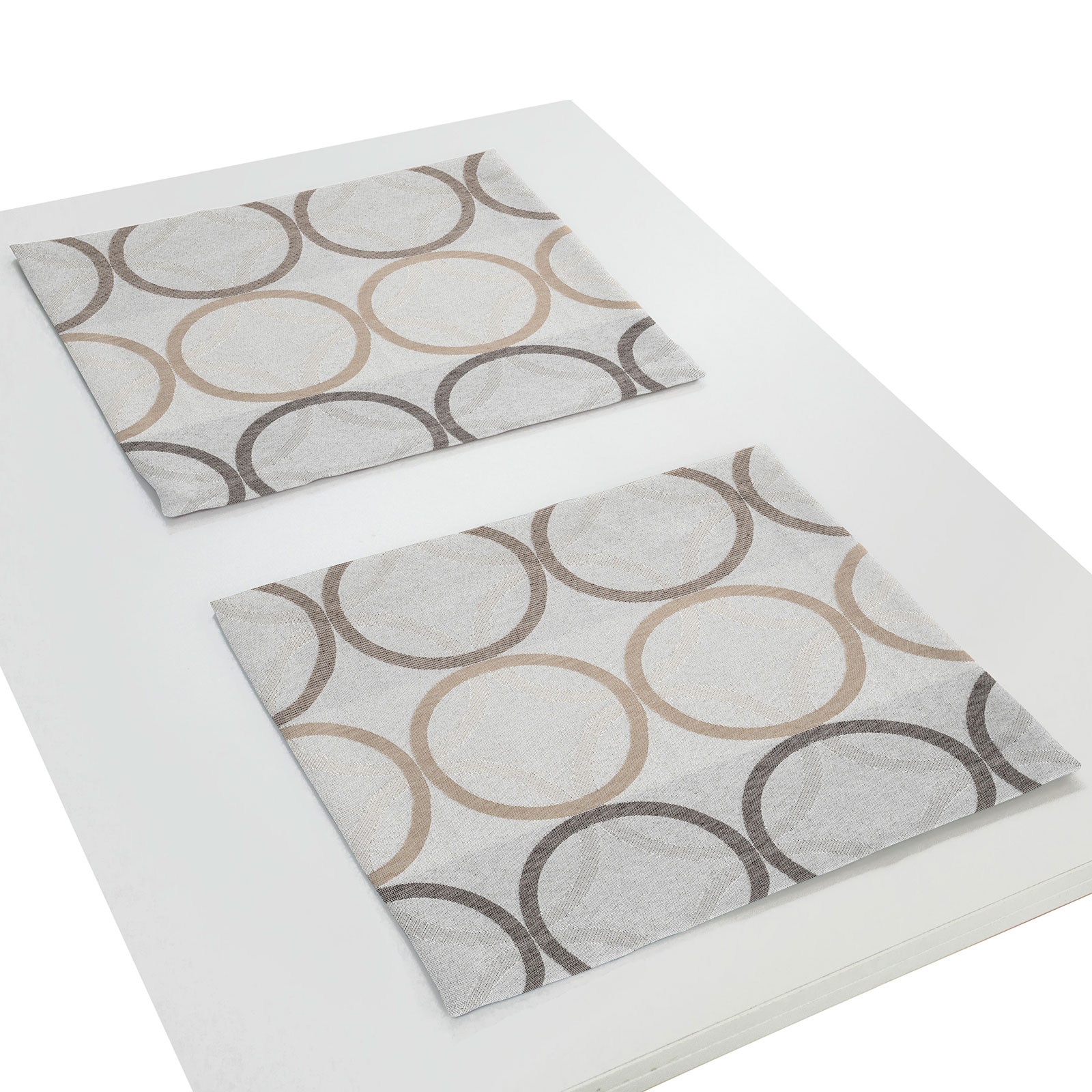 2er Tischset mit Kuvertsaum ZIRBELLO - braun - 40x35 cm